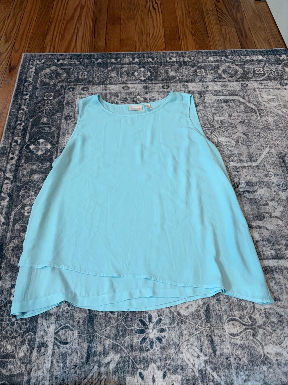 Chico's Layered Light Aqua Blue Sleeveless Camisole